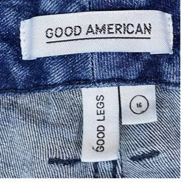 Good American Good Legs Sculpting Jeans Size 16 Dark Wash Organic Cotton - Picture 4 of 7